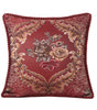 Floral Embroidered Throw Pillow Cover – Ornate Scrollwork, 18.90 in Square