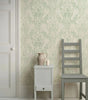 Vintage Green Damask Waterproof Traditional or Peel-and-Stick Wallpaper Roll – 50 × 300 cm