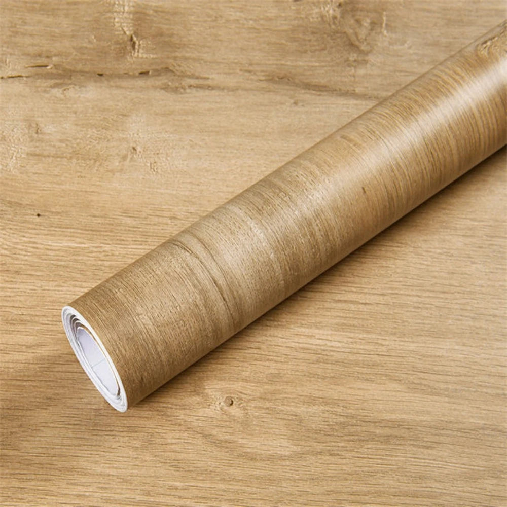 Embossed Wood Grain Peel and Stick Wallpaper – Waterproof, Removable, Self-Adhesive Vinyl Wallpaper