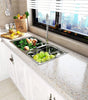 Waterproof White Terrazzo Granite Peel and Stick Wallpaper – Oil-Proof, High Temperature Resistant Self-Adhesive Vinyl Contact Paper