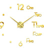 Gold Acrylic Mirror DIY Wall Clock – 11 Designs, 36 or 48 Inch