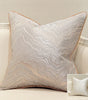 Geometric-Line Jacquard Throw Pillow Cover – 17.72 in Square, 7 Colors (Blue, Green, Beige, Yellow & More)