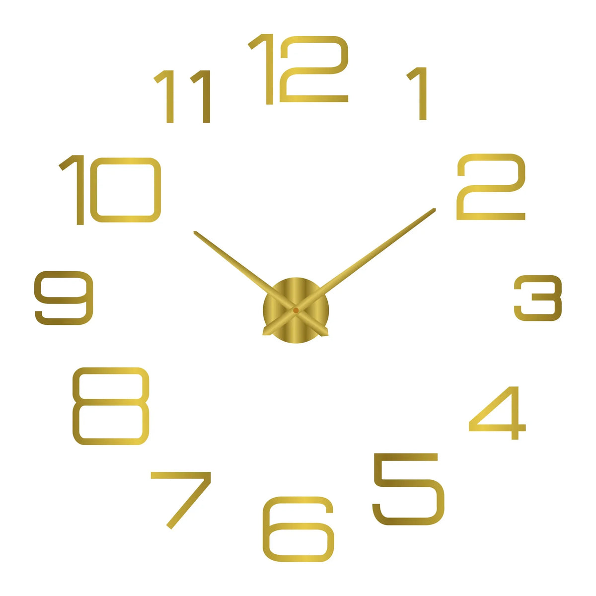 Gold Acrylic Mirror DIY Wall Clock – 11 Designs, 36 or 48 Inch