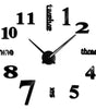 Large Black DIY Acrylic Wall Clock – 12 Designs, 36 or 48 Inch