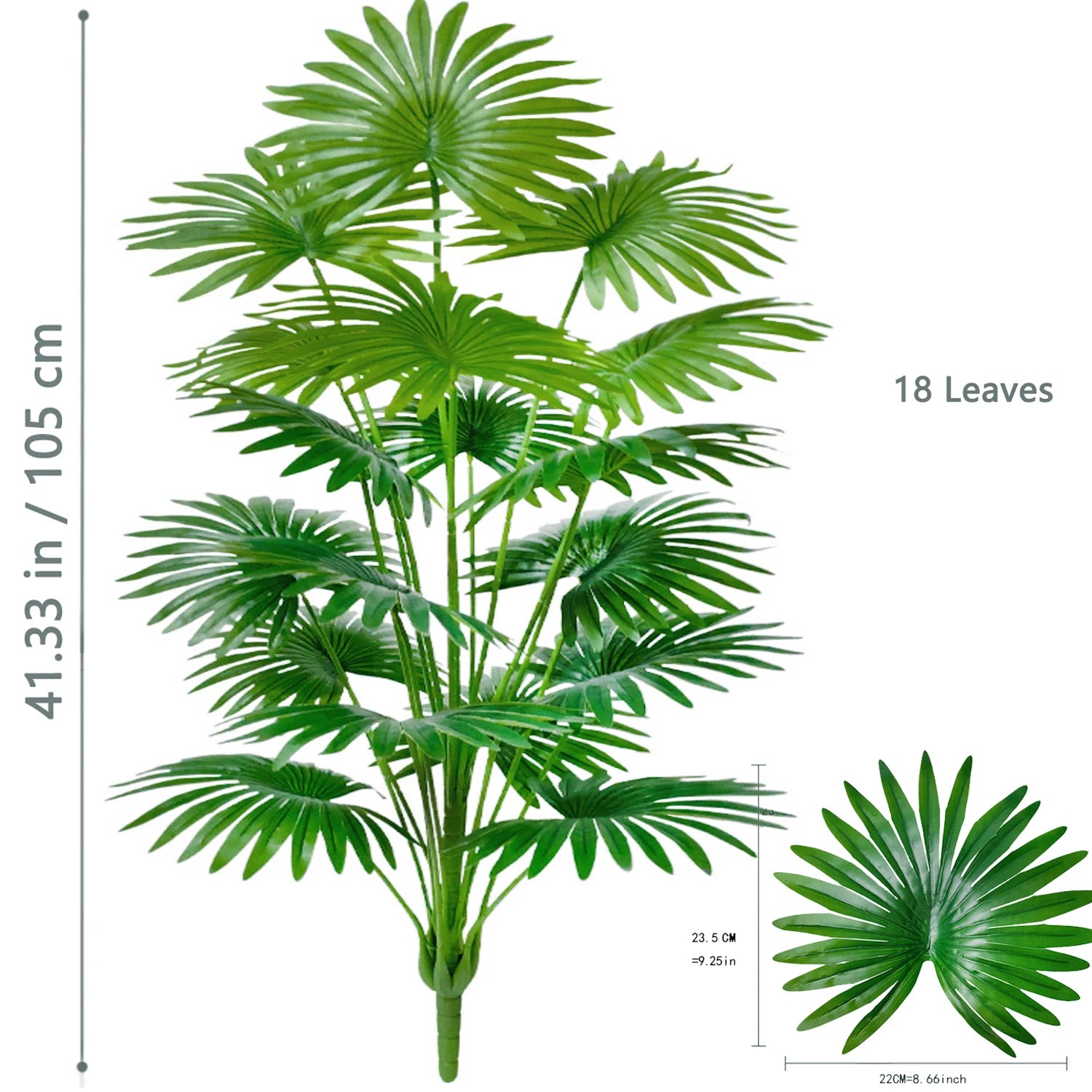 Large Artificial Palm Tree Branches – Tropical Fake Palm Leaf Plant for Home, Garden & Event Decoration