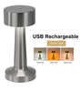 USB Rechargeable LED Table Lamp – Wireless Touch Control, 3 Color Dimmable Bedside Mood Light for Home