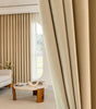Beige 200 GSM Double-Layer Semi-Light Blocking Curtain Panel – 2 Hanging Styles