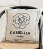 Camellia Floral Polyester/Cotton Pillow Cover – 17.72 × 17.72 in (45 × 45 cm), 1 Piece