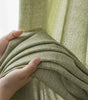 Matcha Green Linen-Look Light-Filtering Curtain Panel – 4 Hanging Styles