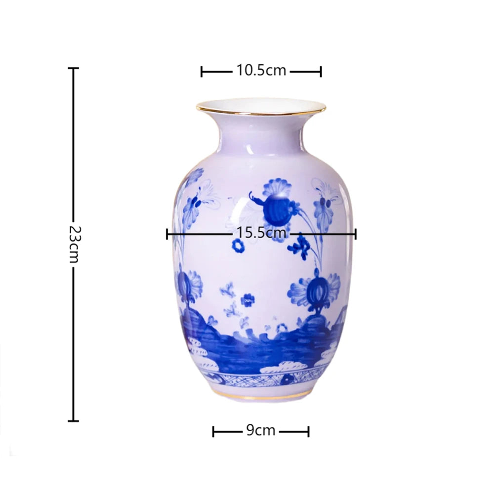 Hand-Painted Ceramic Flower Vase – 5 Color Designs