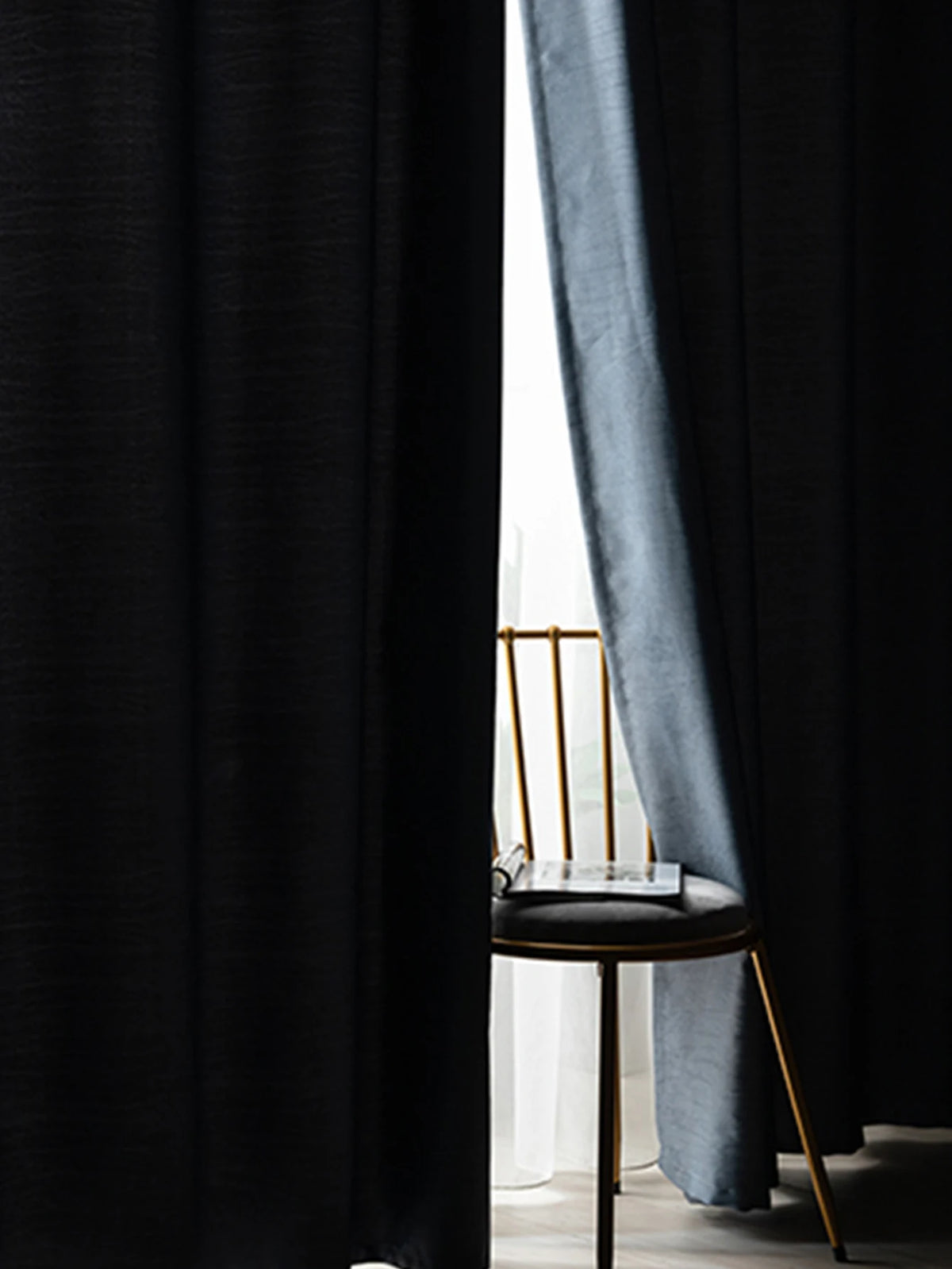 Blue Moon & Star 200 GSM Semi-Light Blocking Curtain Panel – 4 Hanging Styles