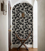 Retro Black & White Leaf Waterproof PVC Peel-and-Stick Wallpaper – Moisture- & Mould-Resistant for Walls, Cabinets & Furniture