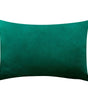 Green Shades Solid Velvet Lumbar Pillow Cover – Soft Woven Fabric, 1 Piece, 11.81 × 19.69 in (30 × 50 cm)