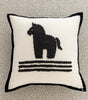 Black Horse Silhouette Polyester/Cotton Pillow Cover – 17.72 × 17.72 in (45 × 45 cm)
