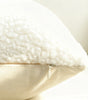 White Plush Gift-Bow Christmas Pillow Cover – Embroidered Polyester, 17.72 in, 1 Piece
