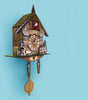 Wooden Birdhouse-Style Quartz Wall Clock – Cuckoo-Inspired Decor, A1–A10