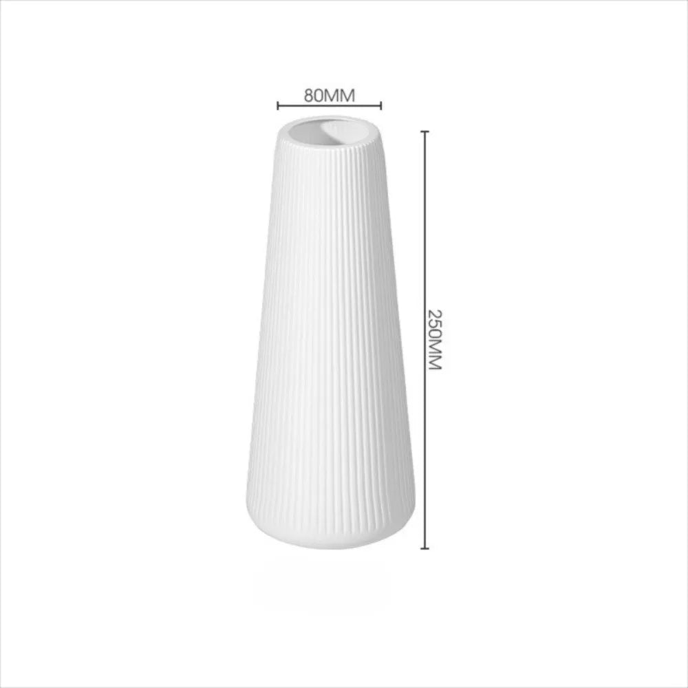 Modern Plastic Flower Vase Solid Color High-end Water Cultivation Vase Home Decoration Flower Arrangement Vase