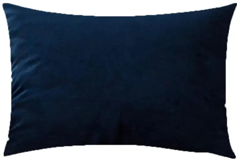Blue & Teal Solid Velvet Lumbar Pillow Cover – Soft Woven Fabric, 1 Piece, 11.81 × 19.69 in (30 × 50 cm)