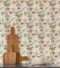 Vintage Green Leaf Small Floral Traditional & Peel-and-Stick Wallpaper – Waterproof and Mould-Resistant