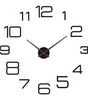 Large Black DIY Acrylic Wall Clock – 12 Designs, 36 or 48 Inch