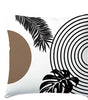 Modern Geometric Leaf-Print Polyester Pillow Cover – Designs 2–3, 4 Sizes