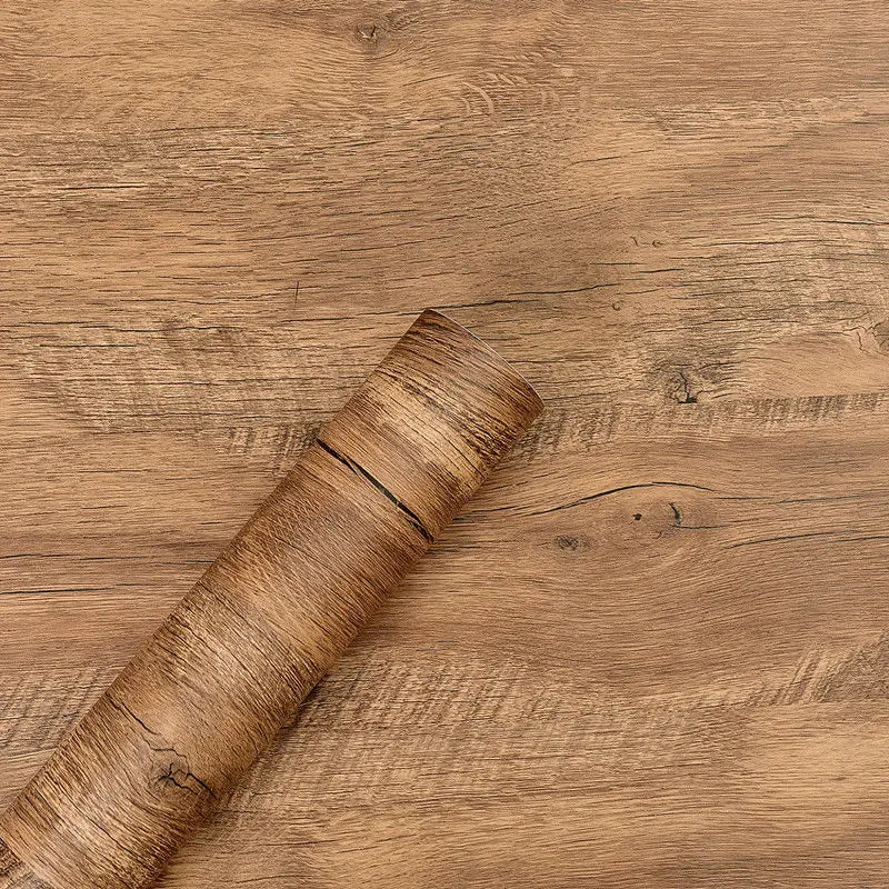 Embossed Wood Grain Peel and Stick Wallpaper – Waterproof, Removable, Self-Adhesive Vinyl Wallpaper