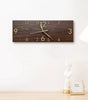 Rectangular Wooden Quartz Wall Clock – Raised Numerals, 15.75 × 5.51 in#