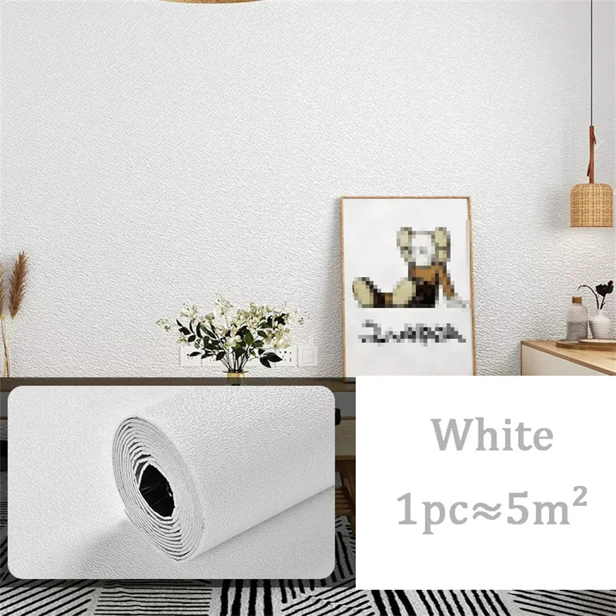 10m 3D Extra-Thick Waterproof PVC Peel-and-Stick Wallpaper – 2.5mm Embossed, Anti-Collision & Mould-Resistant