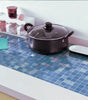 Blue Mosaic Waterproof PVC Peel-and-Stick Wallpaper – Removable, Moisture-Proof & Dustproof