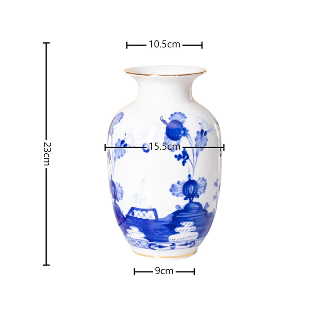 Hand-Painted Ceramic Flower Vase – 5 Color Designs
