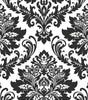 Black and White Damask Vinyl Peel and Stick Wallpaper Roll (Covers 30.75 Sq. Ft.)