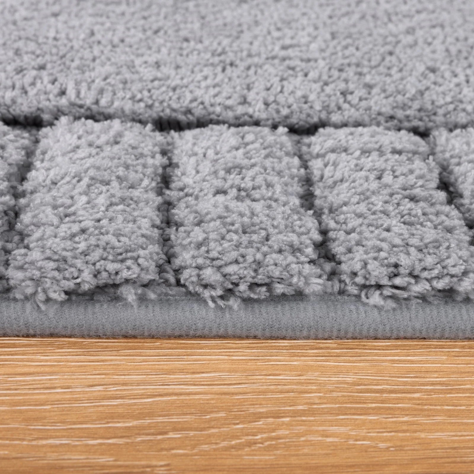 Bathroom Rugs Set of 4 Piece, Bath Mats, Microfiber Non Slip Shaggy Ultra Soft Bathroom Runner with U Shaped Contour Toilet Mat for Bathroom, Shower Inside Floor, Gray