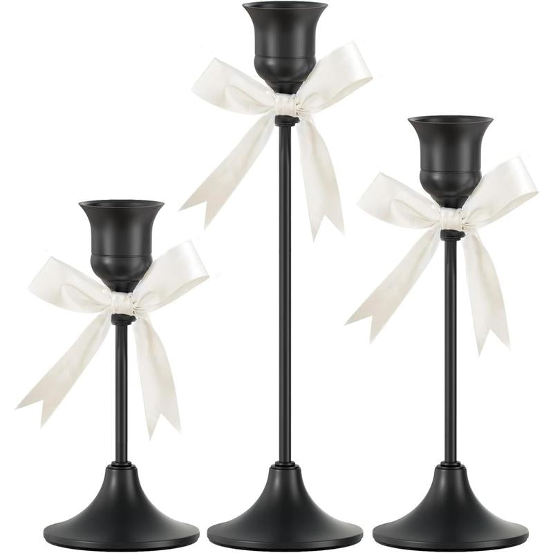 Elegant Metal Candlestick Holder Set – Perfect for Taper Candles, Table Centerpieces, Fireplace, Weddings & Home Decor