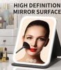 LED Makeup Mirror, Portable Foldable Lighted Mirror for Desk, Dorm, Office, Cosmetic Use