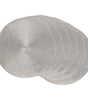 Design Imports Set of 6 Metallic Round Woven Placemat