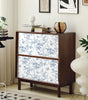 Vintage Blue and White Floral Botanical Vinyl Peel and Stick Wallpaper