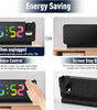 LED Digital Alarm Clock with Time Projection, Temperature Display, Multi-Dimming, Snooze Function, 12/24H, Modern Digital Clock for Bedroom & Office