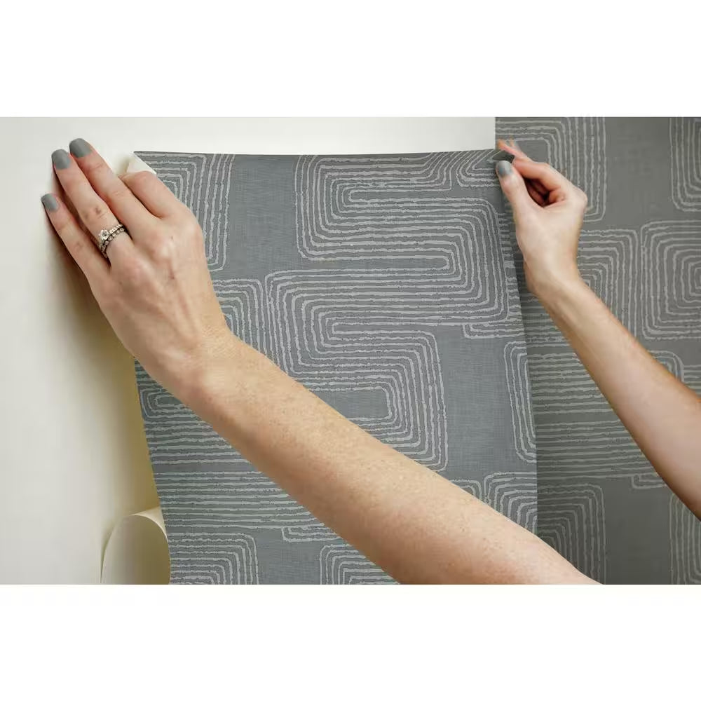 Nikki Chu 30.75 sq. ft. Grey Zulu Signature Peel and Stick Wallpaper