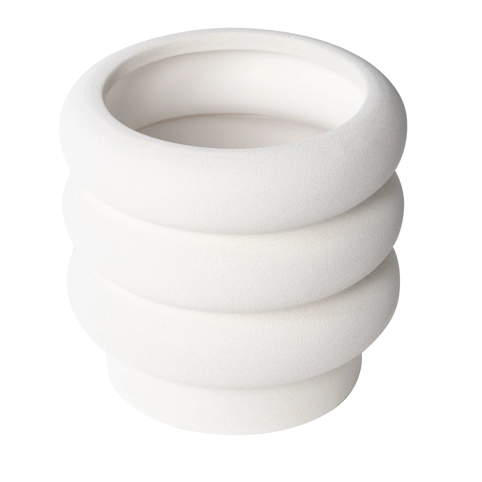 Pottery 6" Chinooke Bubble Ceramic Planter, White