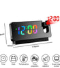 LED Digital Alarm Clock with Time Projection, Temperature Display, Multi-Dimming, Snooze Function, 12/24H, Modern Digital Clock for Bedroom & Office