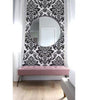 Black and White Damask Vinyl Peel and Stick Wallpaper Roll (Covers 30.75 Sq. Ft.)