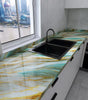 Heat-Resistant Oil-Proof Marble Peel and Stick Kitchen Countertop Wallpaper