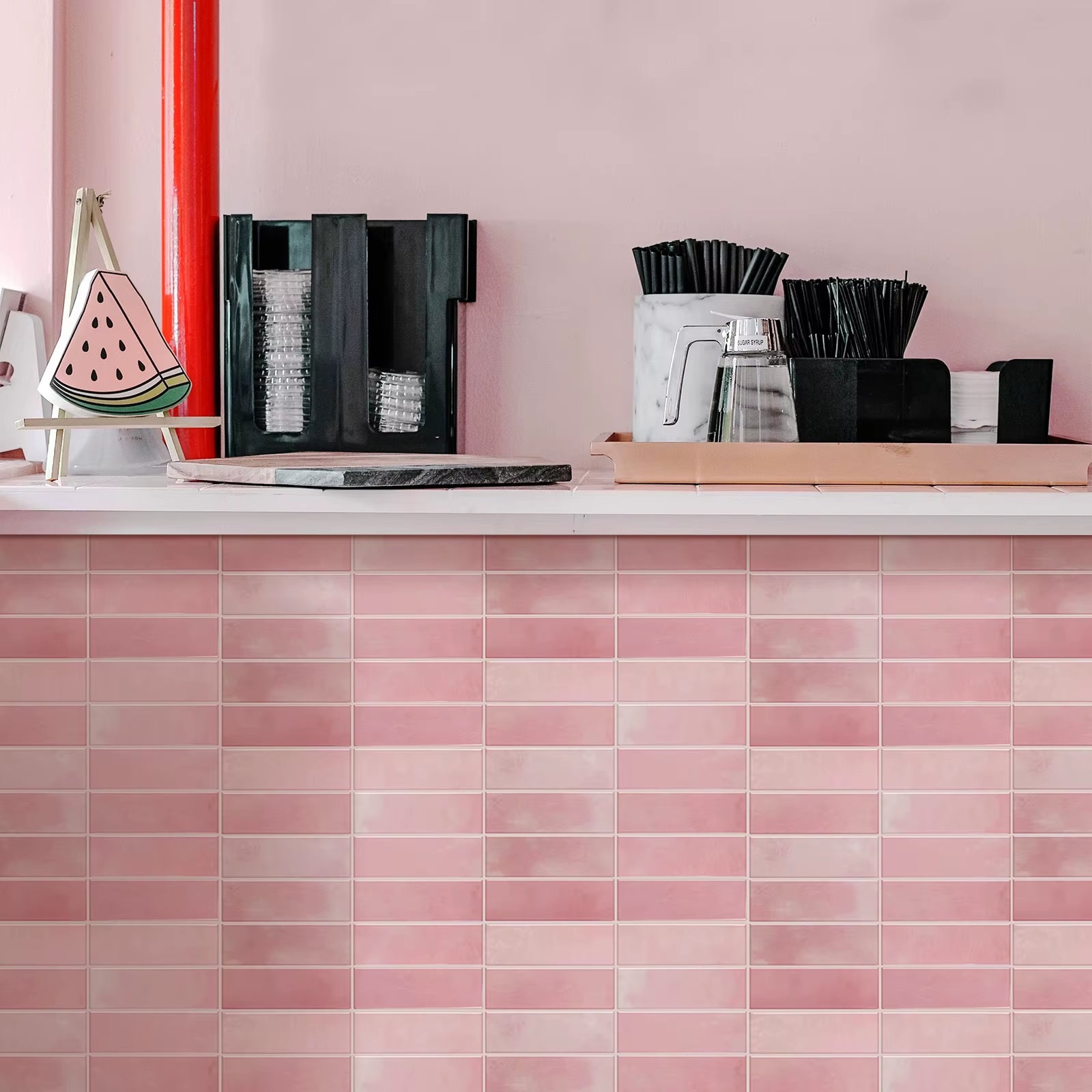 Peel and Stick Wall Tile Stickers Strong Adhesive Wallpaper DIY for Kitchen &Bathroom Backsplash Bathroom RVs Decoration