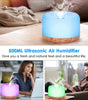 Essential Oil Diffuser, 500ml Essential Oil Diffuser, Aromatherapy Diffuser with Timer and 7 Ambient Lights No Water Auto Off, Diffuser Large Room Home Office