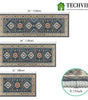 Boho 3-Piece Rug Set – Thick Non-Slip Flannel Mats for Kitchen, Hallway & Laundry