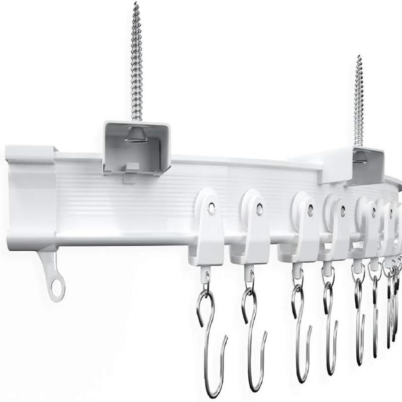 Flexible Curved Ceiling Track for Curtains, Room Divider Curtain Track System (9.8FT),Curtains not included