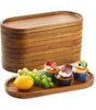 1PCS Japanese-Style Solid Wood Round Dessert Plate – Wooden Tray for Snacks, Dried Fruit & Tableware