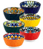 Vancasso Ceramic Bowls Set of 6 – 12oz & 26oz Colorful Cereal, Soup, Salad, Pasta, Oatmeal, and Dessert Bowls, Dishwasher & Microwave Safe