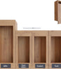 WWDPOOL Premium Bamboo Kitchen Wall & Drawer Customizable Baggie Organizers, For Slider, Freezer, & Storage Bags up to Gallon Size Set Expandable Room Boxes