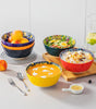 Vancasso Ceramic Bowls Set of 6 – 12oz & 26oz Colorful Cereal, Soup, Salad, Pasta, Oatmeal, and Dessert Bowls, Dishwasher & Microwave Safe